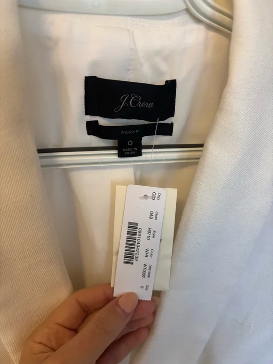 NWT J. Crew White linen Parke Blazer - Picture 3 of 5